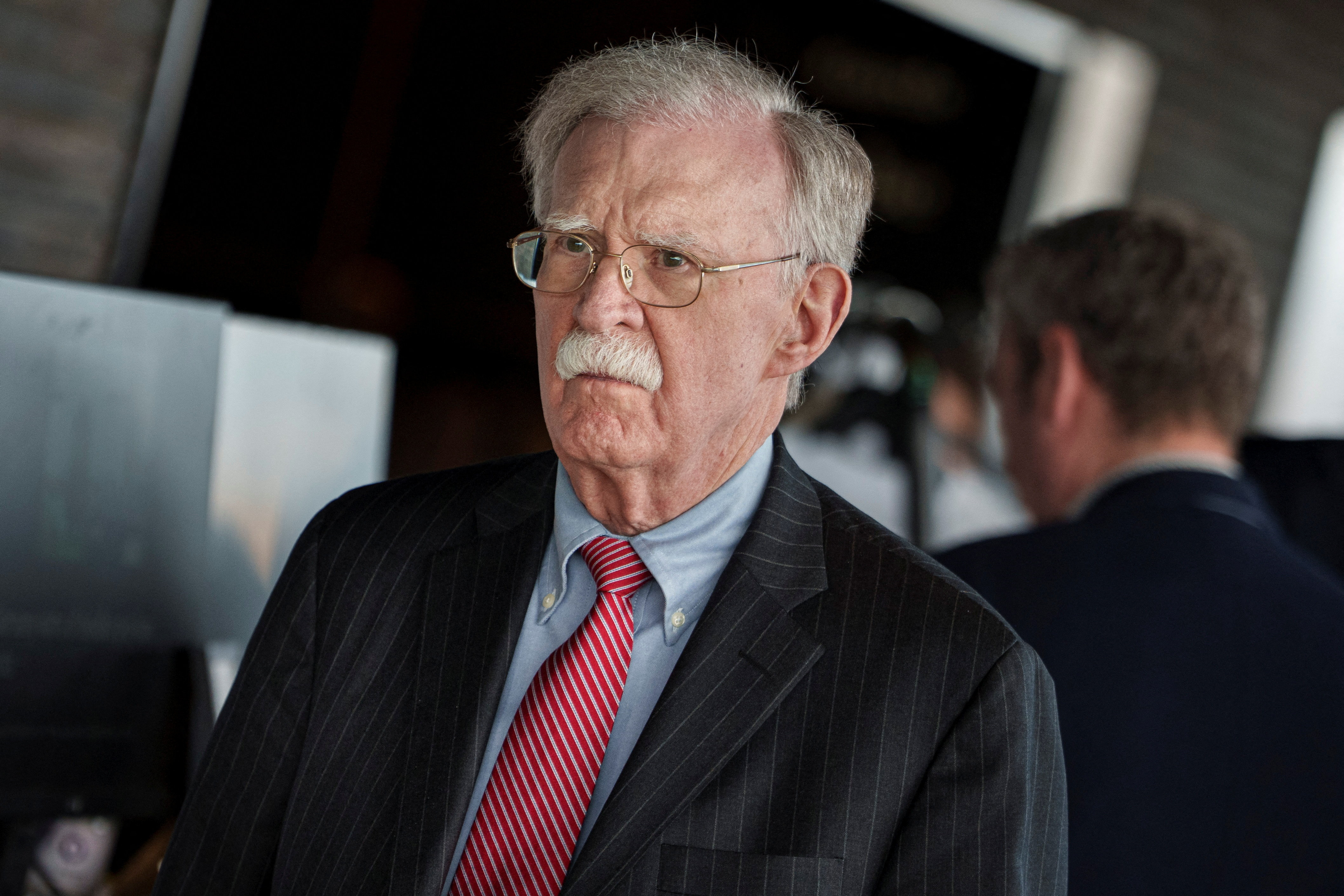 Former White House national security adviser John Bolton at the Copenhagen Democracy Summit at the Royal Danish Playhouse, in Copenhagen, Denmark May 12, 2026. Ritzau Scanpix/Liselotte Sabroe/via REUTERS ATTENTION EDITORS - THIS IMAGE WAS PROVIDED BY A THIRD PARTY. DENMARK OUT. NO COMMERCIAL OR EDITORIAL SALES IN DENMARK.