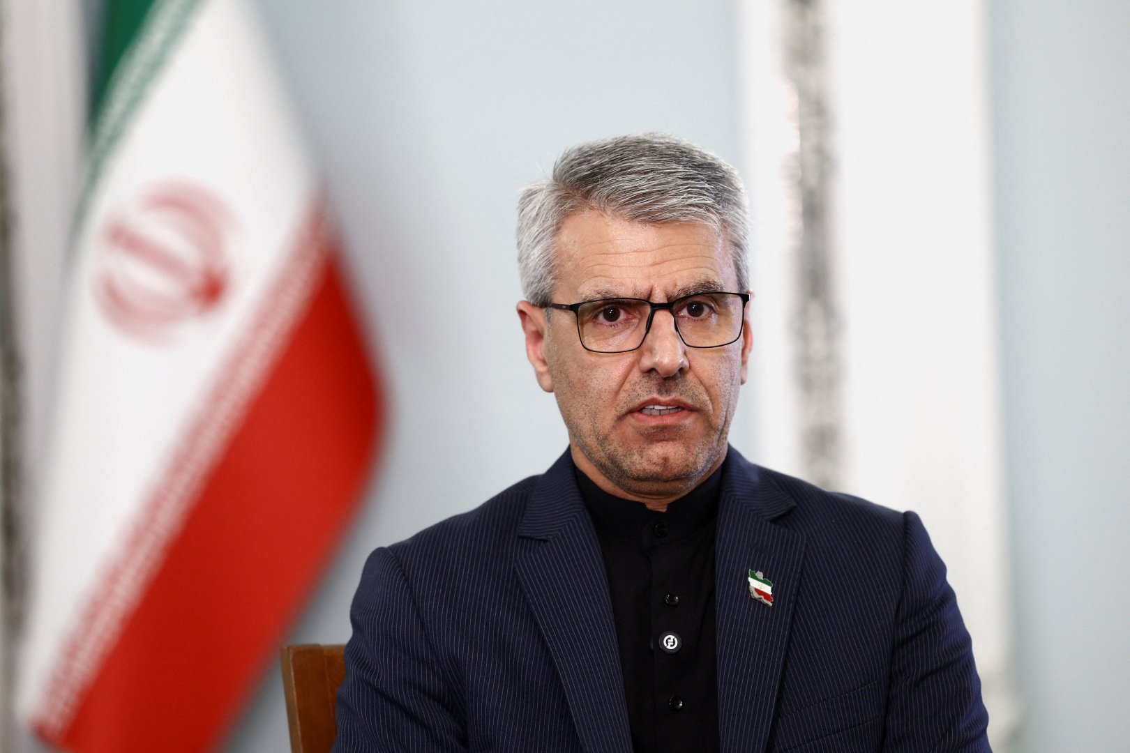 Iran's Foreign Ministry spokesman Esmaeil Baghaei speaks during an interview, amid the U.S.-Israeli conflict with Iran, in Tehran, Iran, April 5, 2026. [Majid Asgaripour/WANA (West Asia News Agency)]