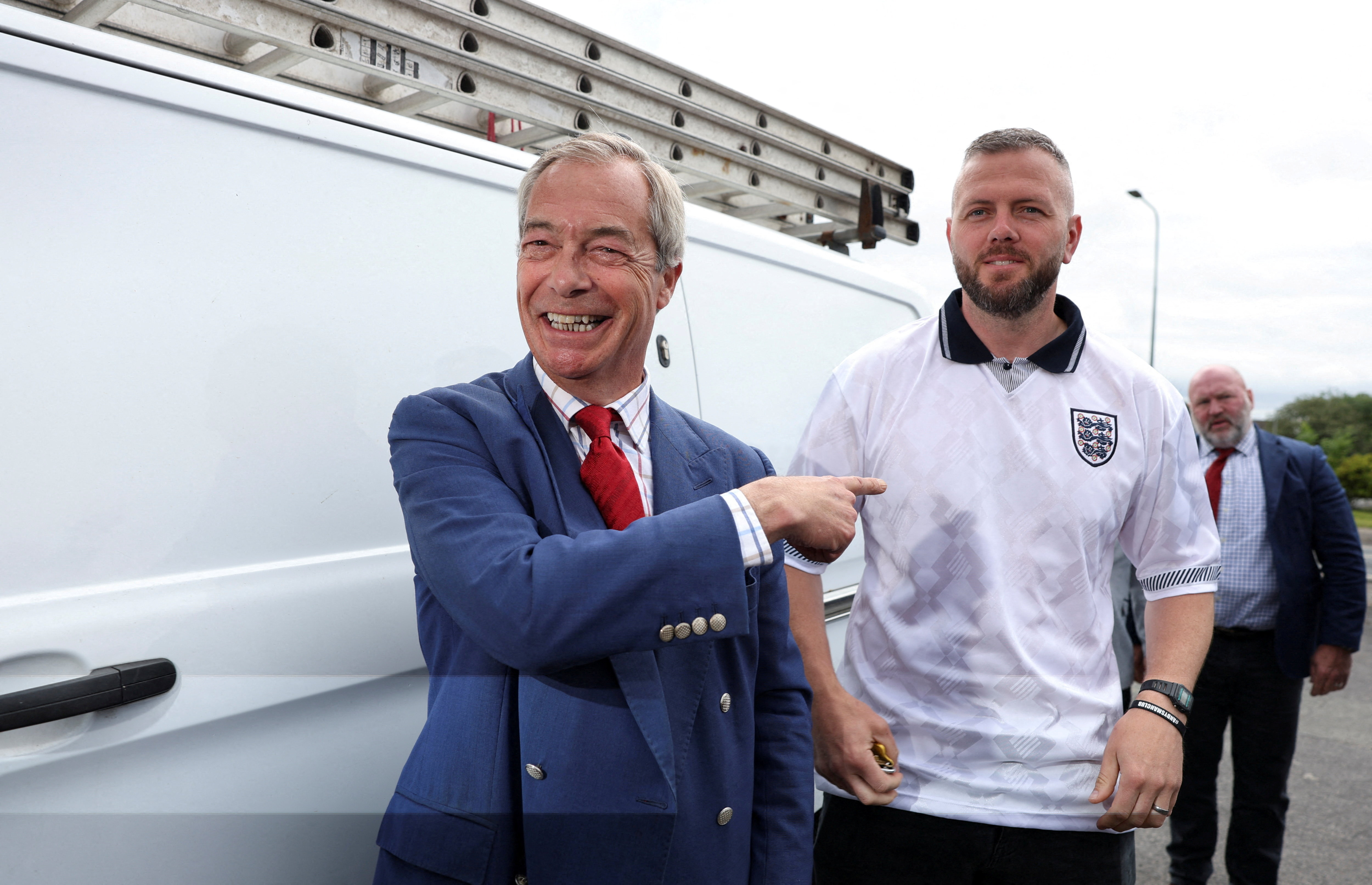 Nigel Farage and Reform UK by-election candidate Rob Kenyon