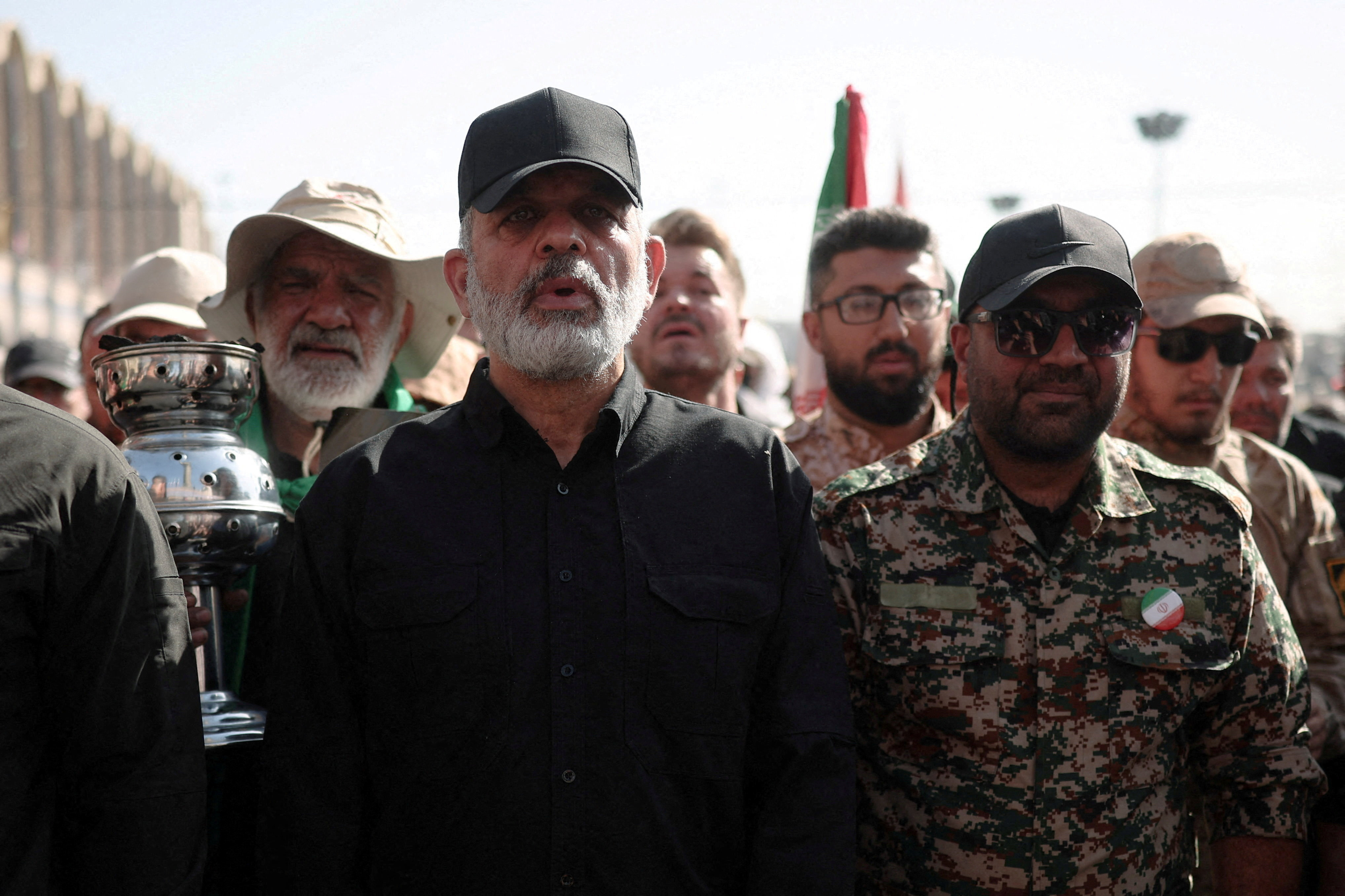 Islamic Revolutionary Guard Corps (IRGC) Commander-in-Chief Ahmad Vahidi attends a public farewell ceremony to pay his respects to late Supreme Leader Ayatollah Ali Khamenei, who was killed on February 28 in Israeli and U.S. airstrikes, at the Imam Khomeini Grand Mosalla, in Tehran, Iran, July 5, 2026. REUTERS/Alkis Konstantinidis Foreign media in Iran operate under guidelines set by the Ministry of Culture and Islamic Guidance, which regulates press activity and permissions. ISRAEL OUT. NO COMMERCIAL OR EDITORIAL SALES IN ISRAEL. NO ACCESS FOR ISRAELI MEDIA. NO USE BBC PERSIAN. NO USE VOA PERSIAN. NO USE MANOTO. NO USE IRAN INTERNATIONAL. NO USE RADIO FARDA. DIGITAL: NO USE BBC PERSIAN. NO USE VOA PERSIAN. NO USE MANOTO. NO USE IRAN INTERNATIONAL. NO USE RADIO FARDA. TPX IMAGES OF THE DAY