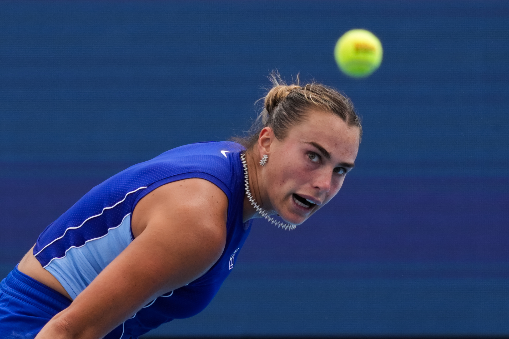 Aryna Sabalenka in action.