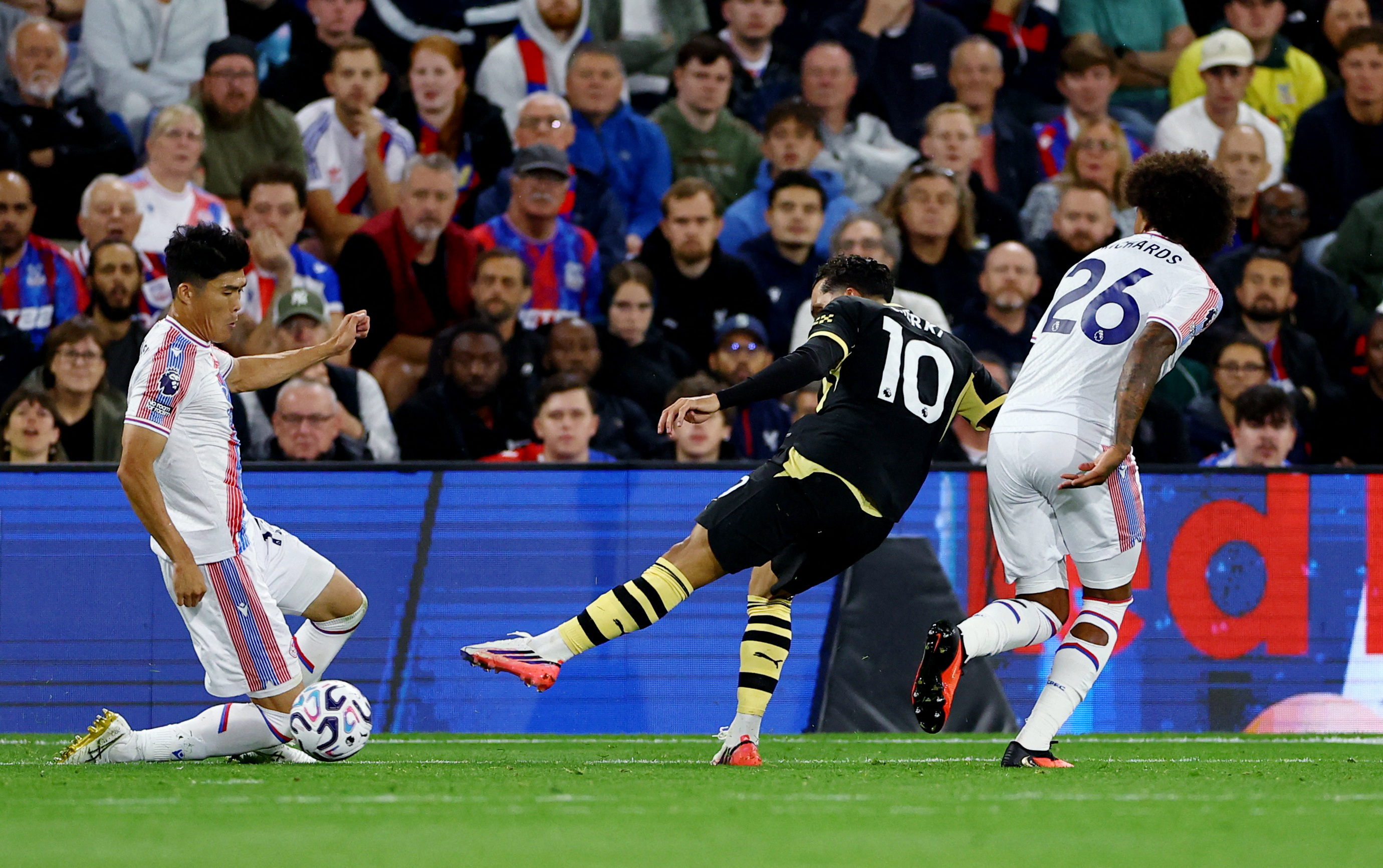 Manchester City's Rayan Cherki scores their second goal