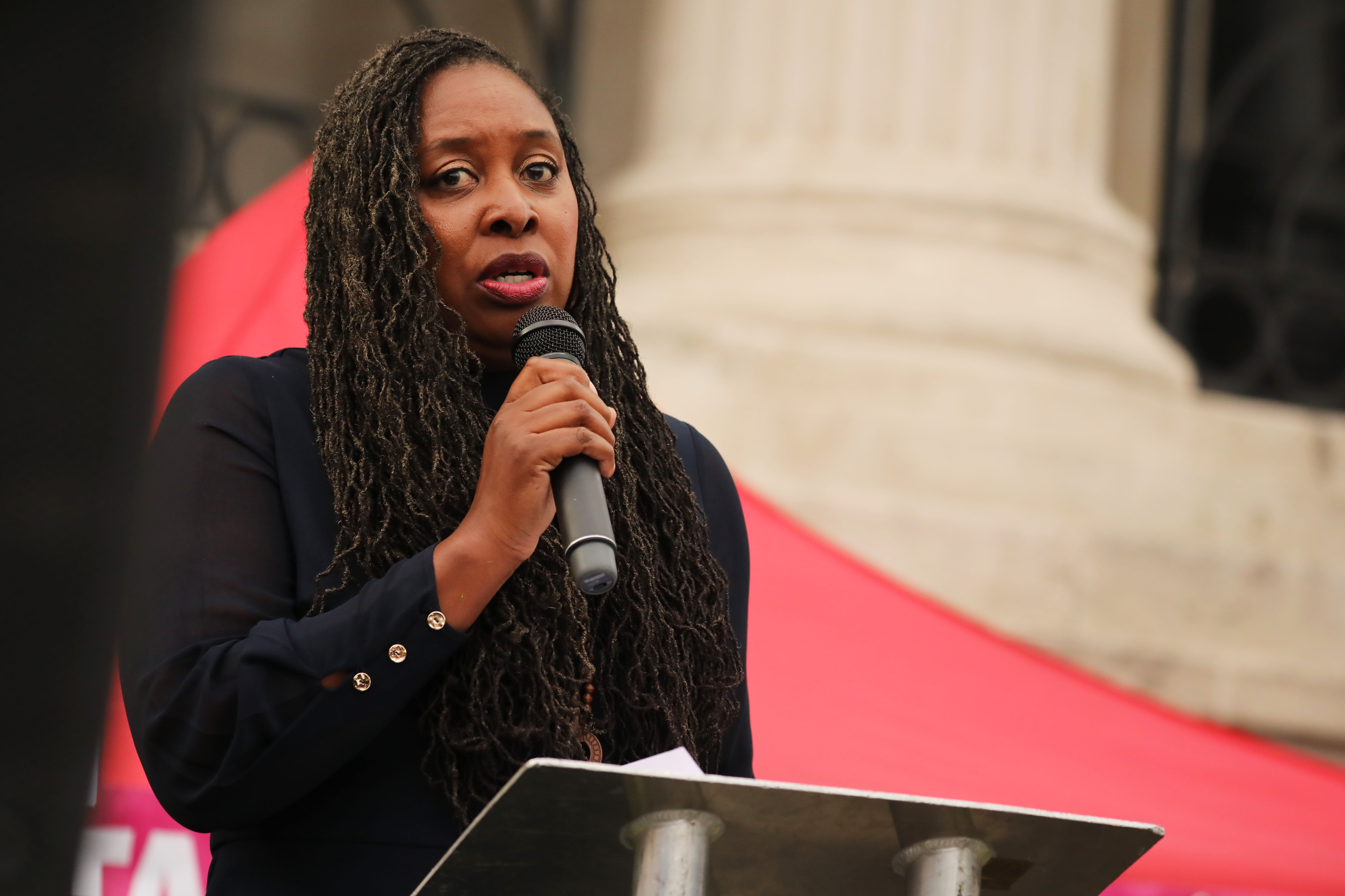 LONDON, ENGLAND - AUGUST 17: Labour MP Dawn Butler speaks during a vigil for former Cambridge professor Jason Arday in Trafalgar Square on August 17, 2026 in London, United Kingdom. Arday, 41, was found dead at his home in London on August 14, days after he resigned from his position as professor of sociology of education at Cambridge, amid accusations of plagiarism, which he denied. The vigil was organized by the campaign group Stand Up to Racism, which has said Arday's death was the "result of a racist witch-hunt." At age 37 Arday was the youngest ever Black professor appointed at the University of Cambridge. The British institution is facing criticism over it's handling of Arday's appointment and subsequent resignation. (Photo by Alishia Abodunde/Getty Images)