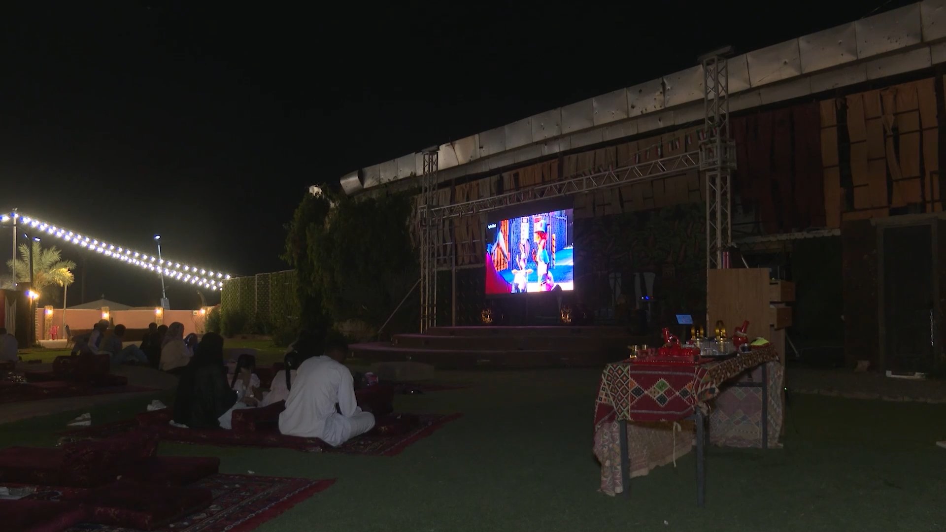 Residents gathering at outdoor cinema in Sudan's capital Khartoum. August 22, 2026, Khartoum, Sudan [Screenshot from Viory file]