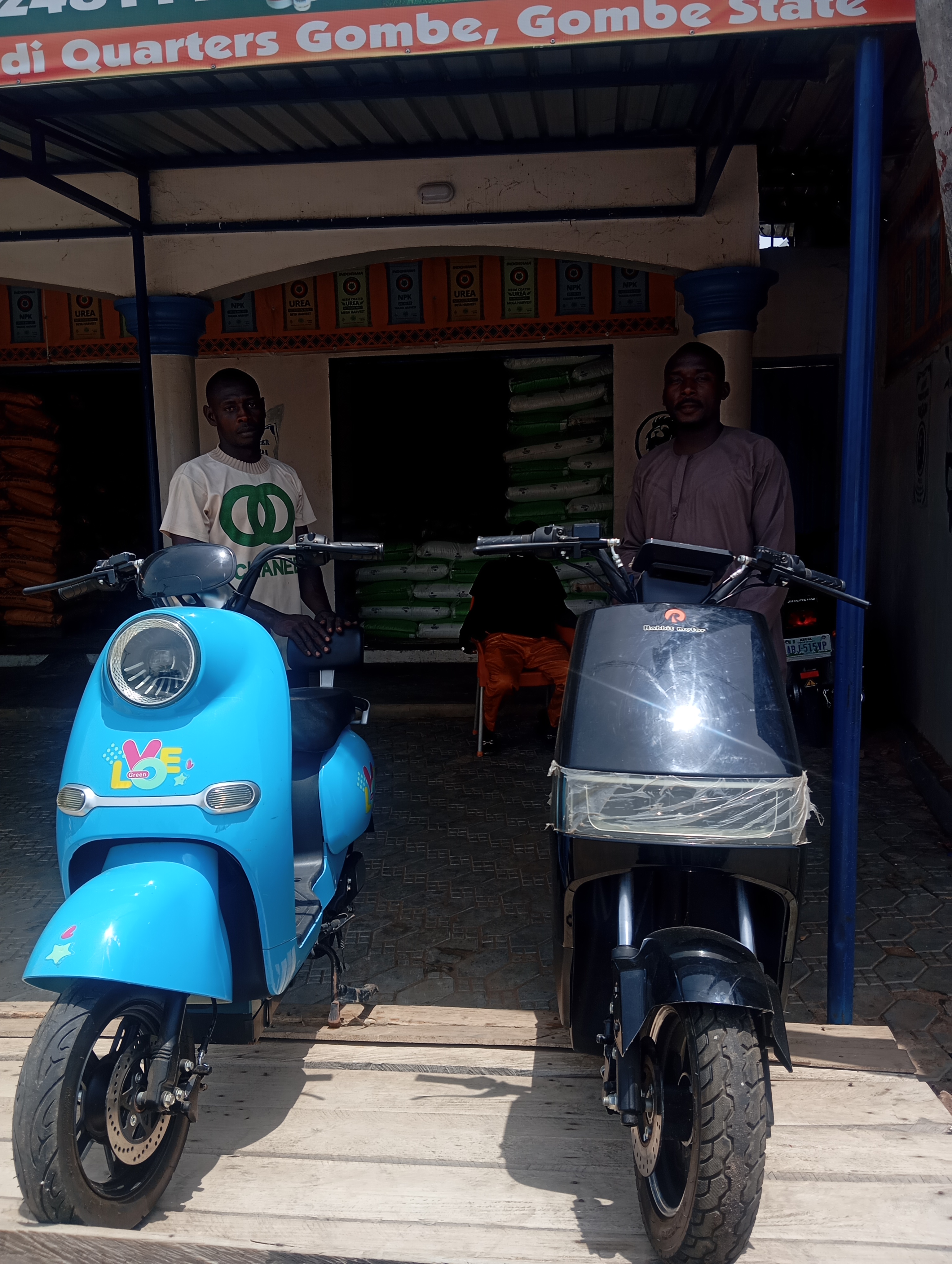Electric motorcycle entrepreneurs in Gombe are part of a growing push towards cleaner transport solutions amid Nigeria’s fuel-price crisis. [Muhammad Auwal Ibrahim/Al Jazeera]