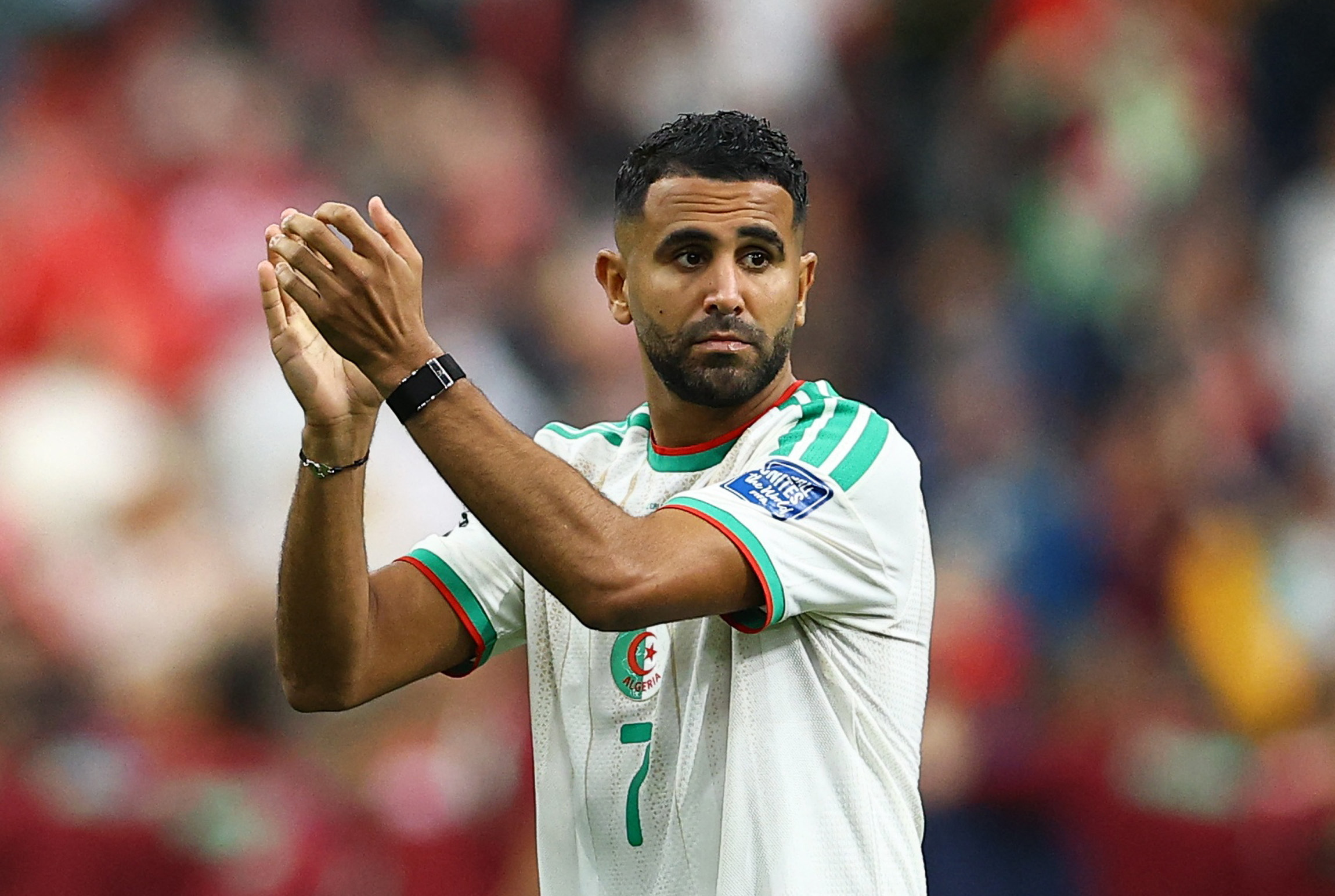 Algeria’s Riyad Mahrez after elimination from the World Cup
