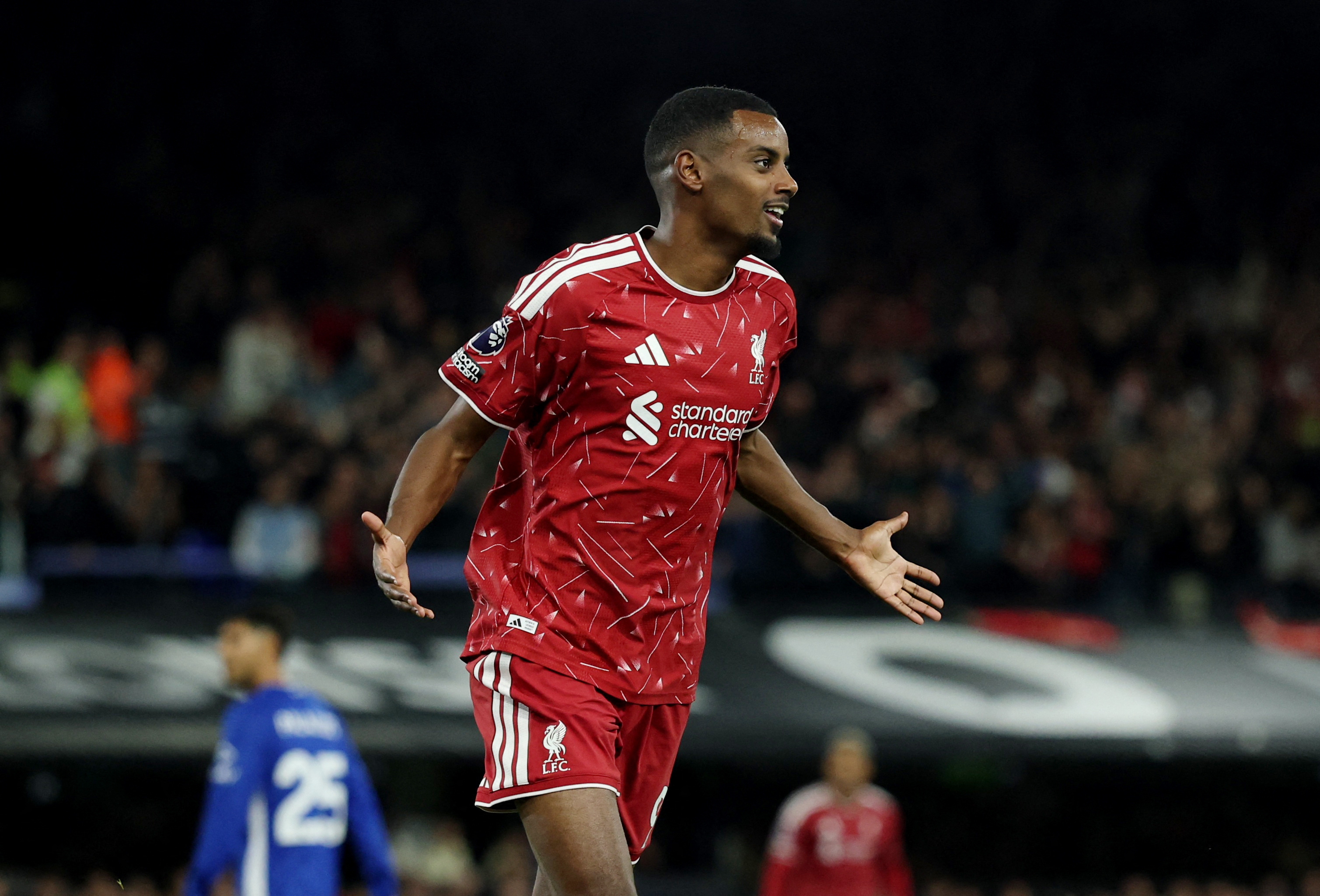 Alexander Isak celebrates scoring their second goal