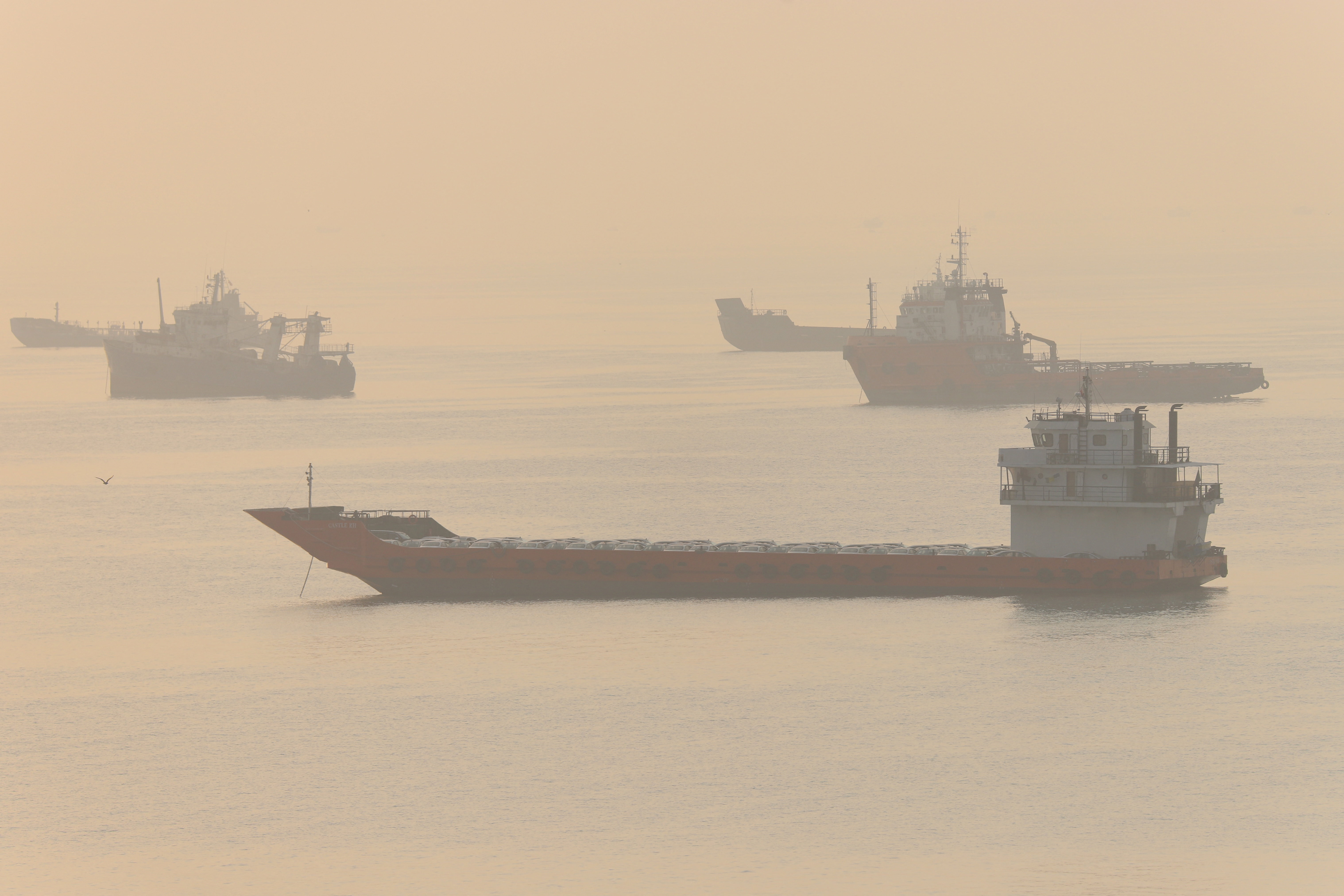 Vessels in the Strait of Hormuz