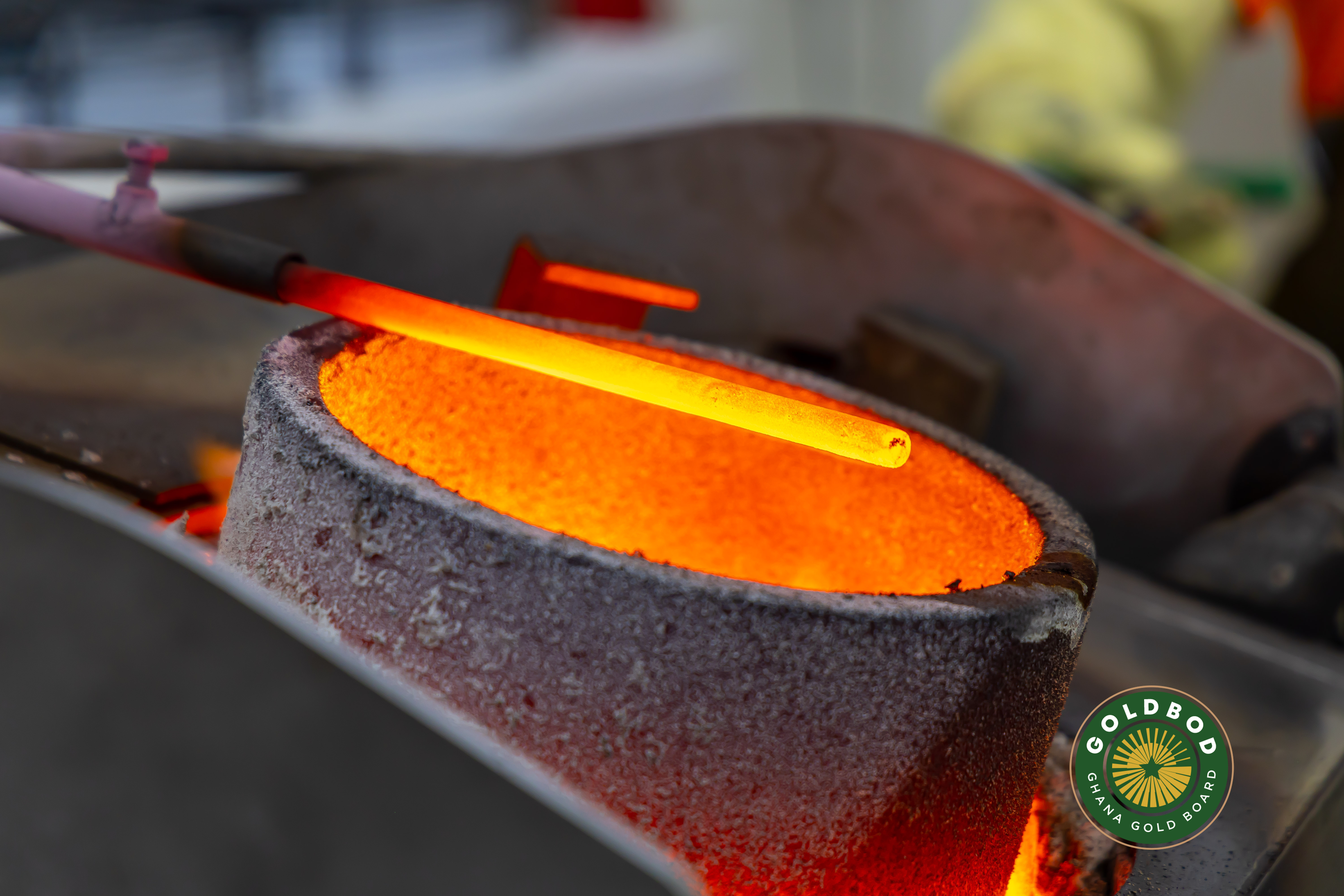 Gold undergoes processing at a refinery in Ghana, where raw dore is transformed into a more refined form [Courtesy of Ghana GoldBod]