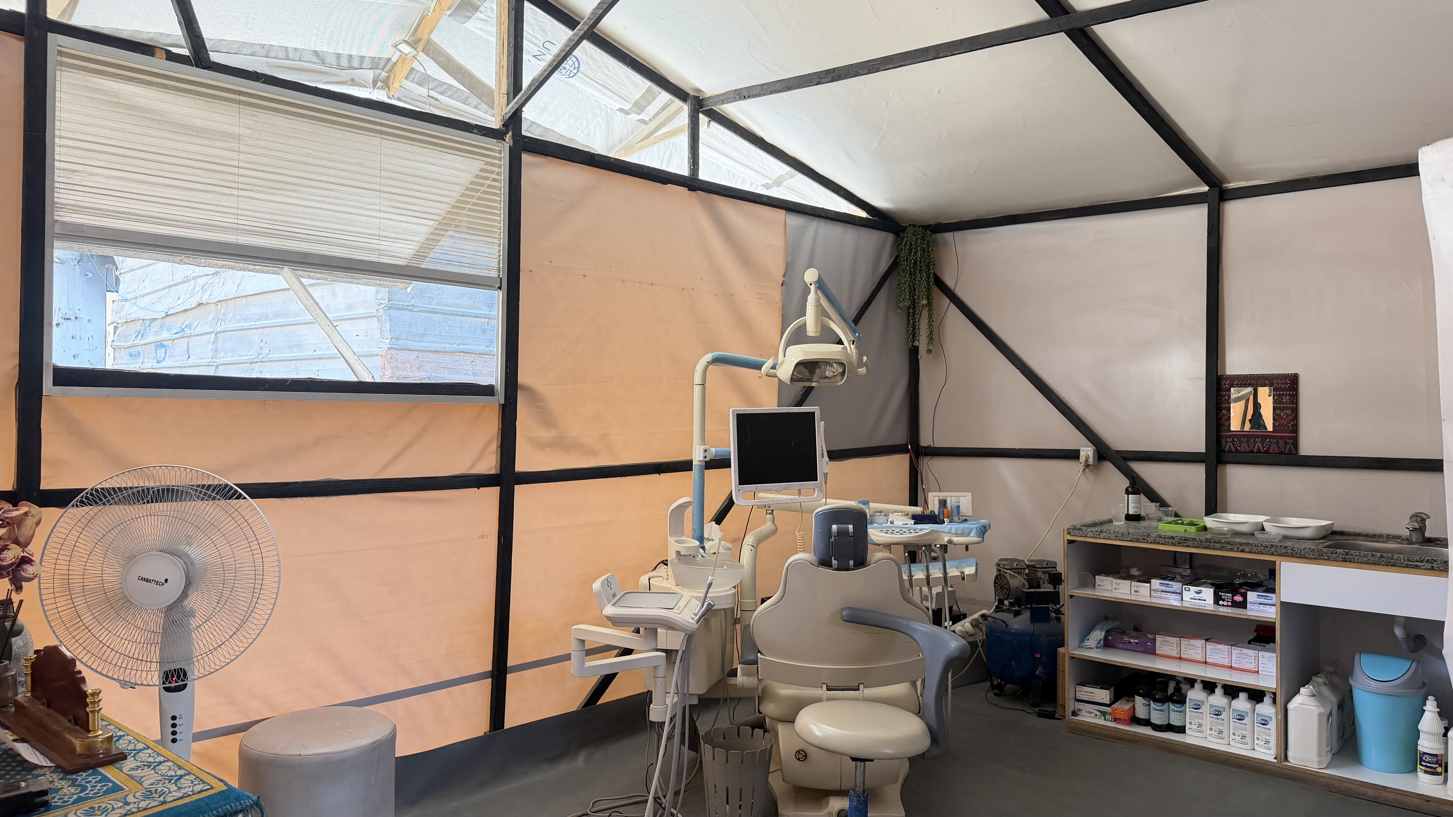 Avoiding the expense of having his dental practice in a high-rent building, Dr Abo Halima is able to charge patients less