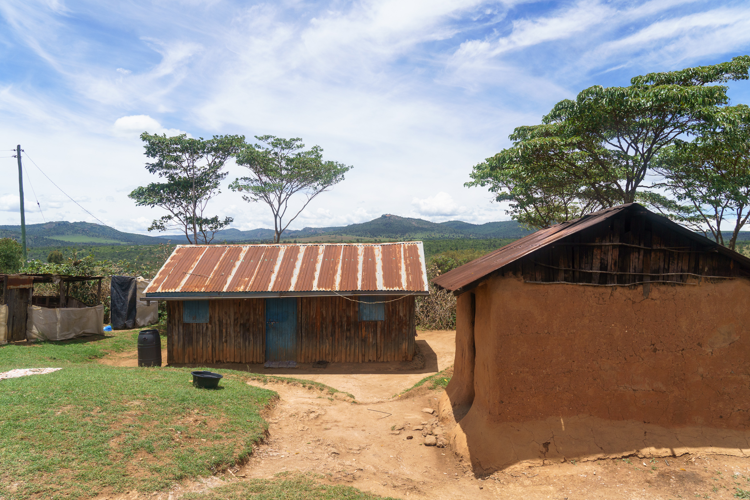 Irene Kipsage's home in Laikipia, which was destroyed in 2007 when an unexploded ordnance exploded. Her nephew, Robert Swara Seurei, mistook it for a candle, killing him three weeks into his first job with BATUK and injuring Kipsage and his grandmother [Jaclynn Ashly/Al Jazeera]
