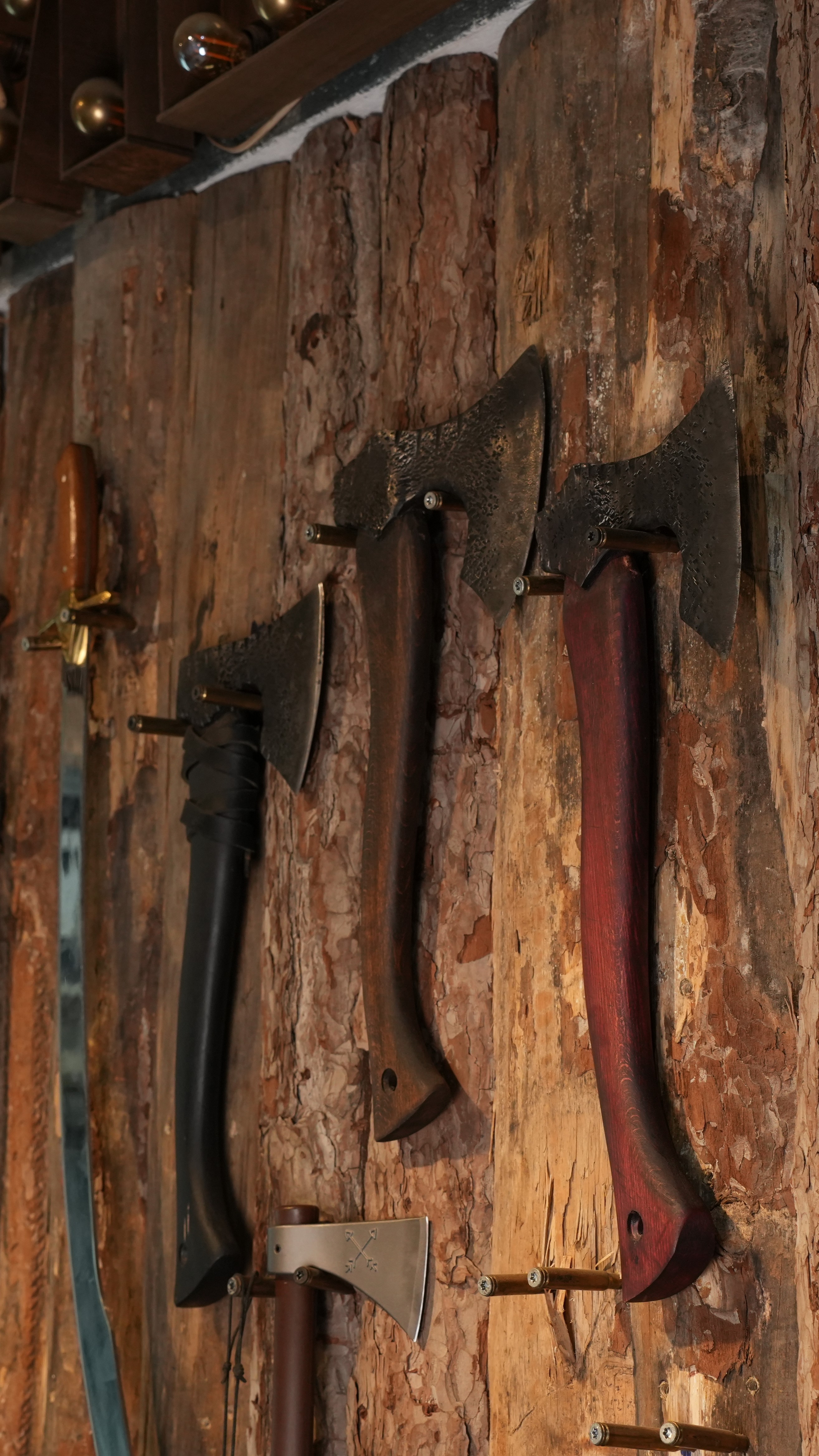 Hand-forged axes and swords made by the Akdemir family at their workshop in Izmir’s historic Kemeralti bazaar