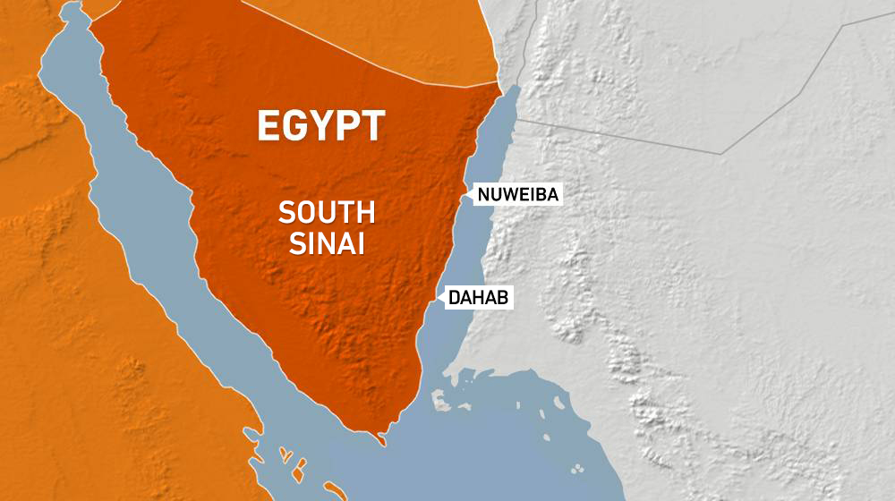 Egypt South Sinai map