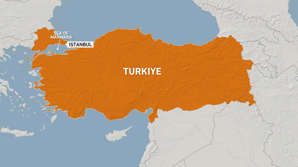 Turkiye Istanbul Sea of Marmara map