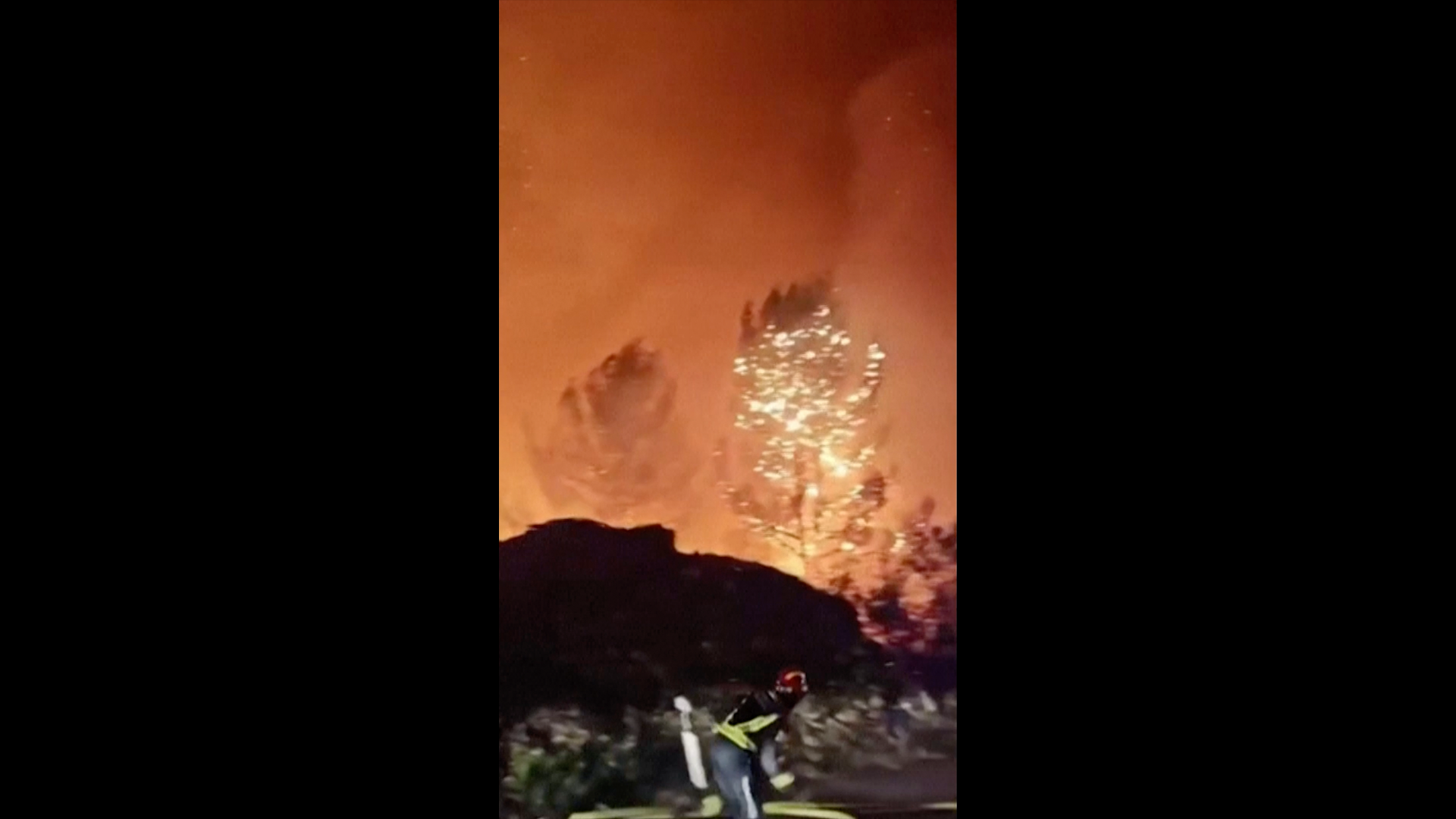 Wildfire rages on Croatia’s Dalmatian Coast island of Brac as on September 12, 2026.