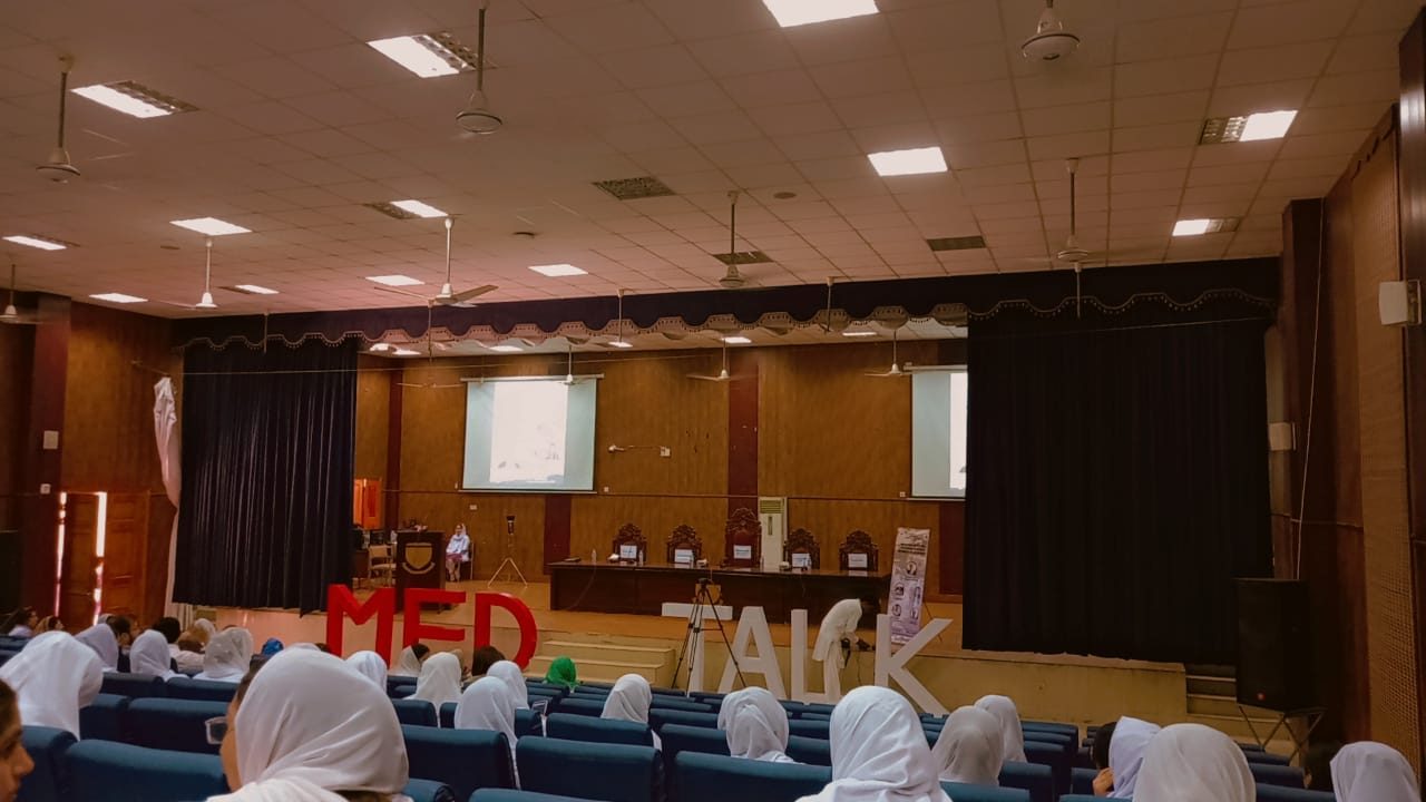 A view of the auditorium of the Khyber Girls Medical College in Peshawar, Pakistan. [Courtesy Zainab]