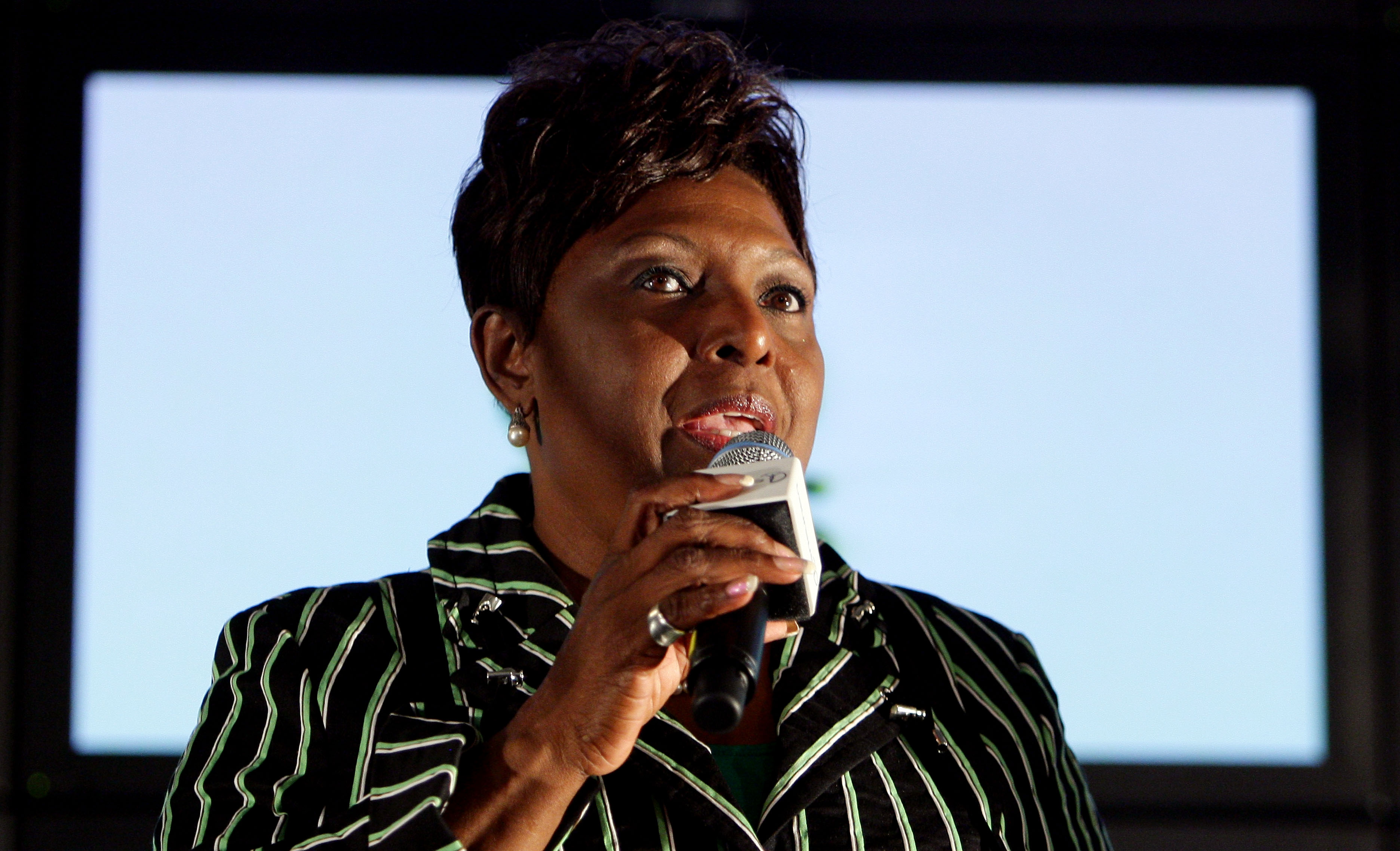 Jamaica's Minister of Youth, Sports and Culture, Olivia Grange attends the AIPS and Laureus Press Celebration 'Champions in Sport for Good' during day six of the 12th IAAF World Athletics Championships at Casa Italia, Hotel Ellington on August 20, 2009 in Berlin, Germany. [Mark Dadswell/Getty Images]