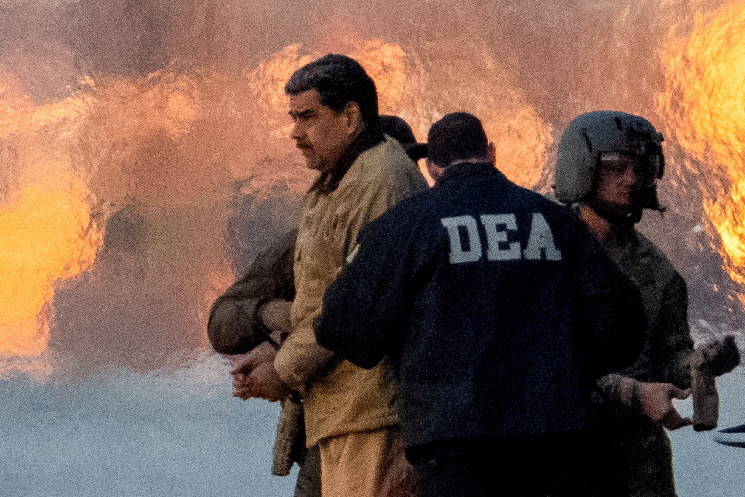Maduro being led by federal agents