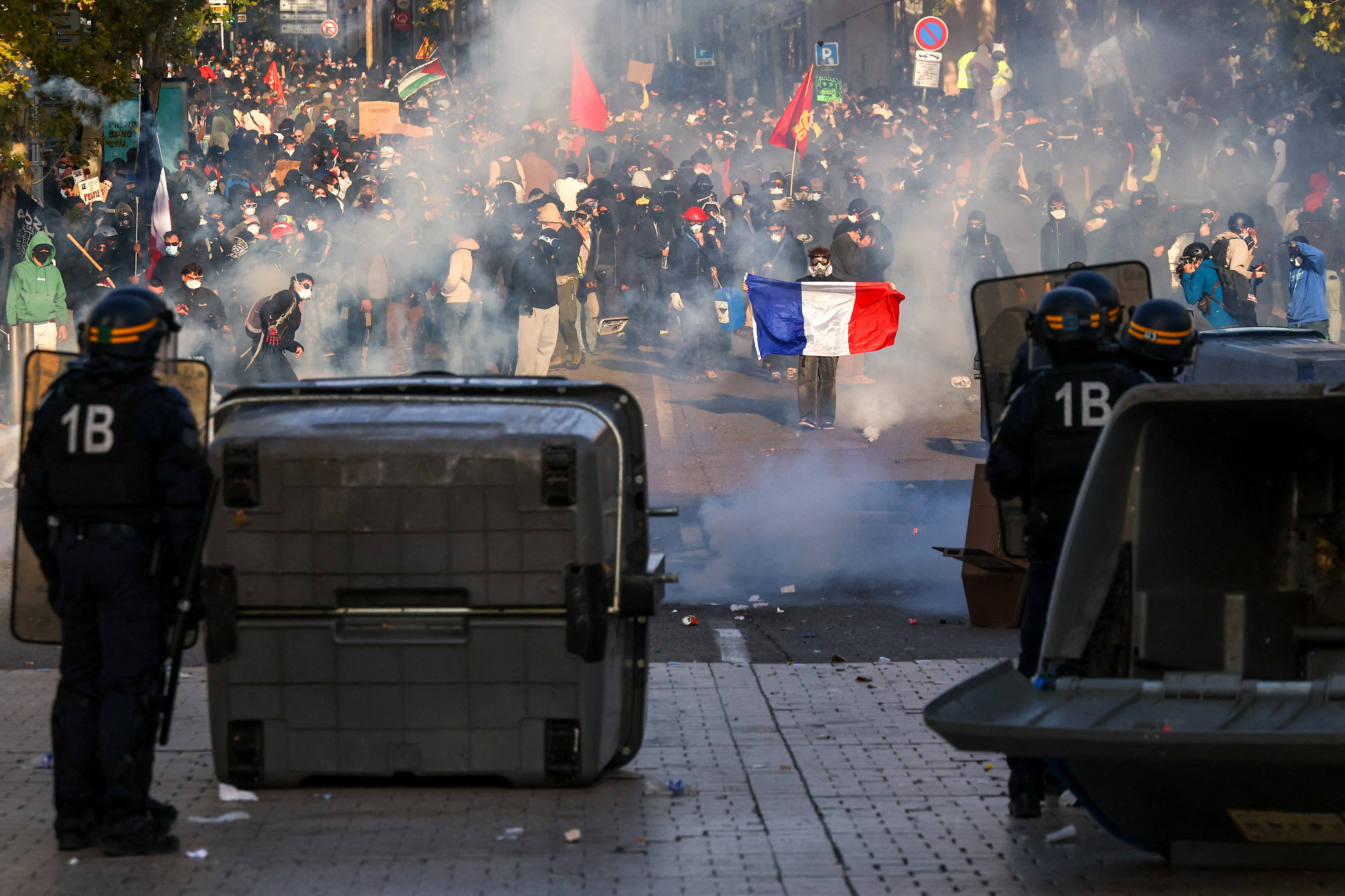 Clashes erupt in France amid protests over rising living costs