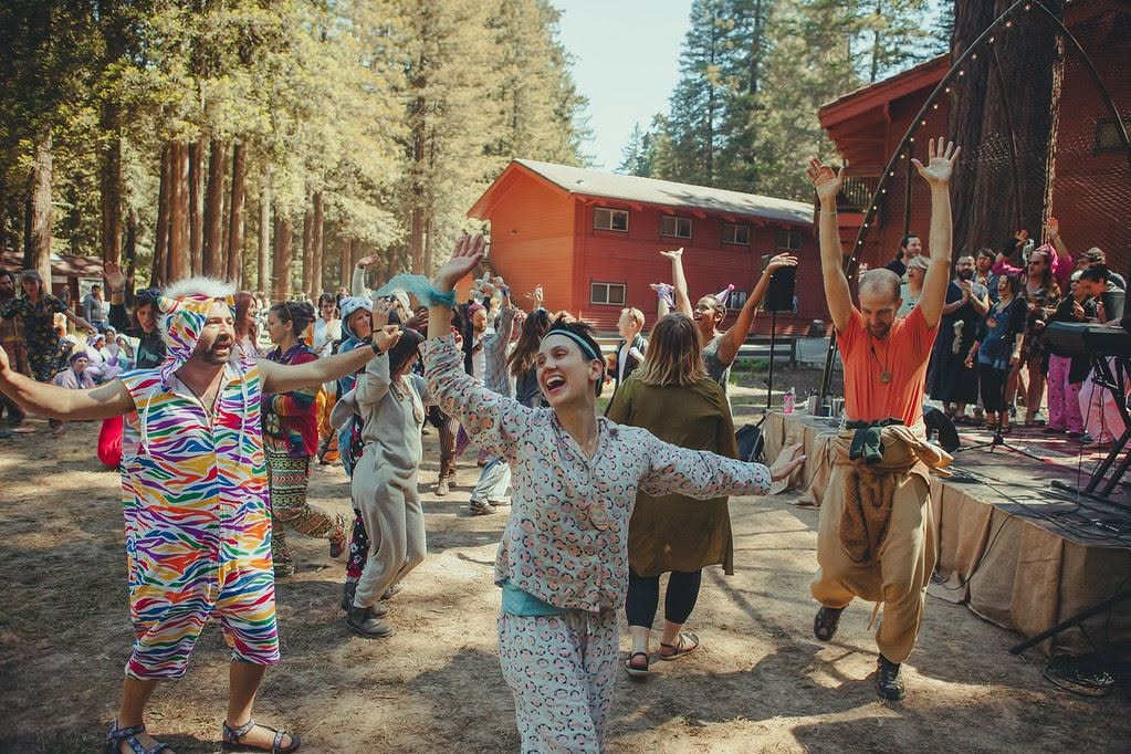 Campers participate in an activity at Camp Grounded, a substance-free digital detox camp [Credit: Camp Grounded]