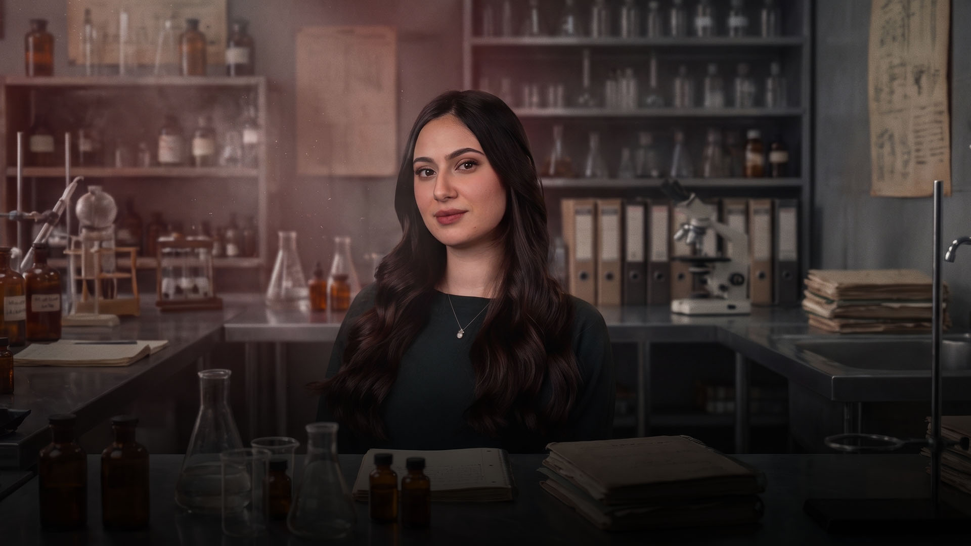 presenter in a lab setting