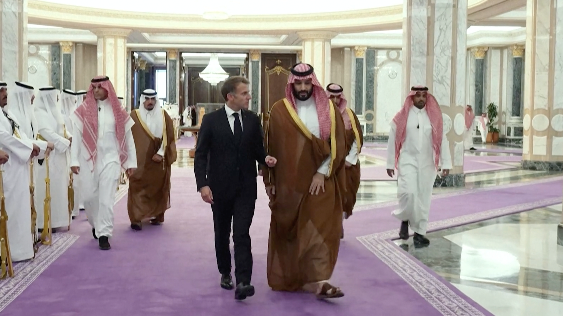 French President Emmanuel Macron meets Saudi Crown Prince Mohammed bin Salman in Riyadh on October 21, 2026.