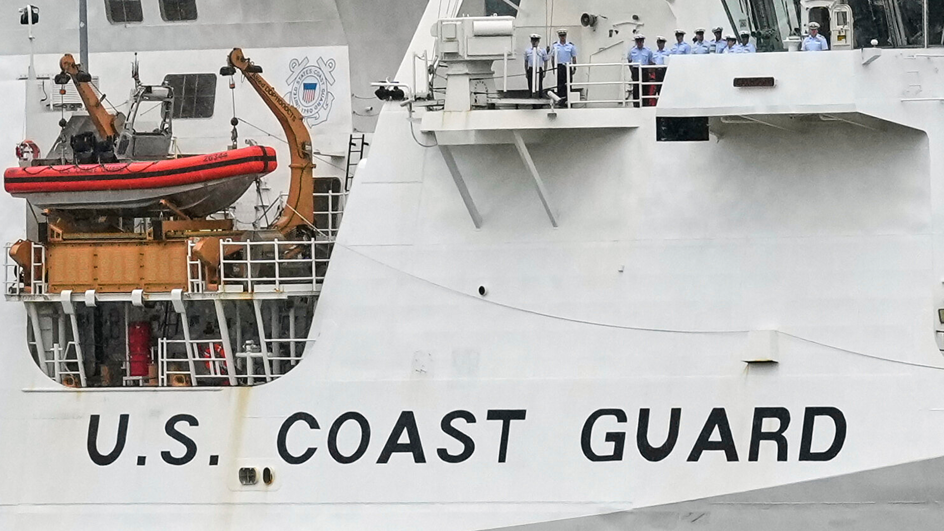 FILE - A U.S. Coast Guard cutter is seen in New York on May 21, 2025. (AP Photo/Richard Drew, File)