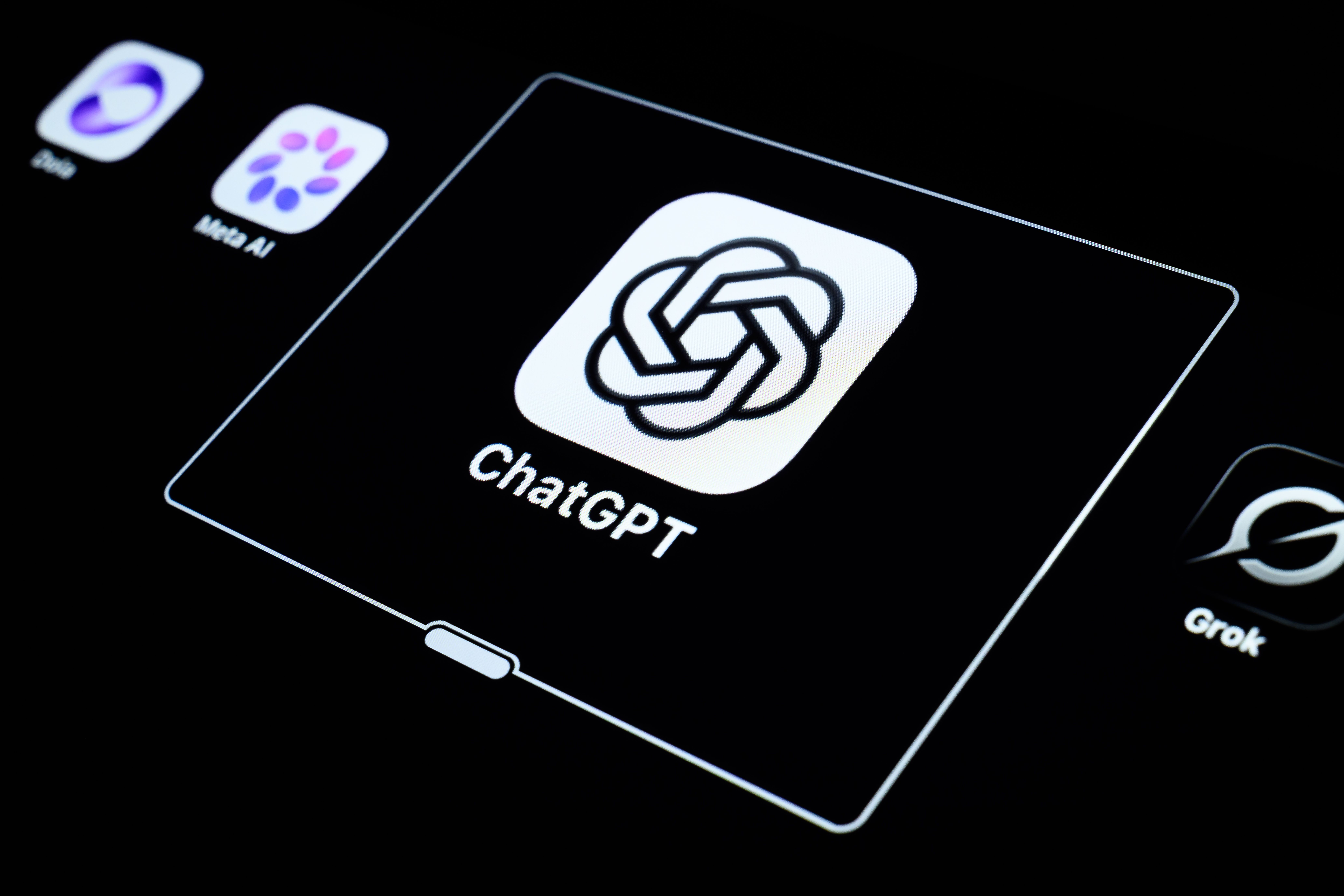 LONDON, ENGLAND - SEPTEMBER 16: In this photo illustration, the icon for the AI app "ChatGPT" by OpenAI is highlighted on the screen of a tablet device on September 16, 2026 in London, England. (Photo illustration by Leon Neal/Getty Images)