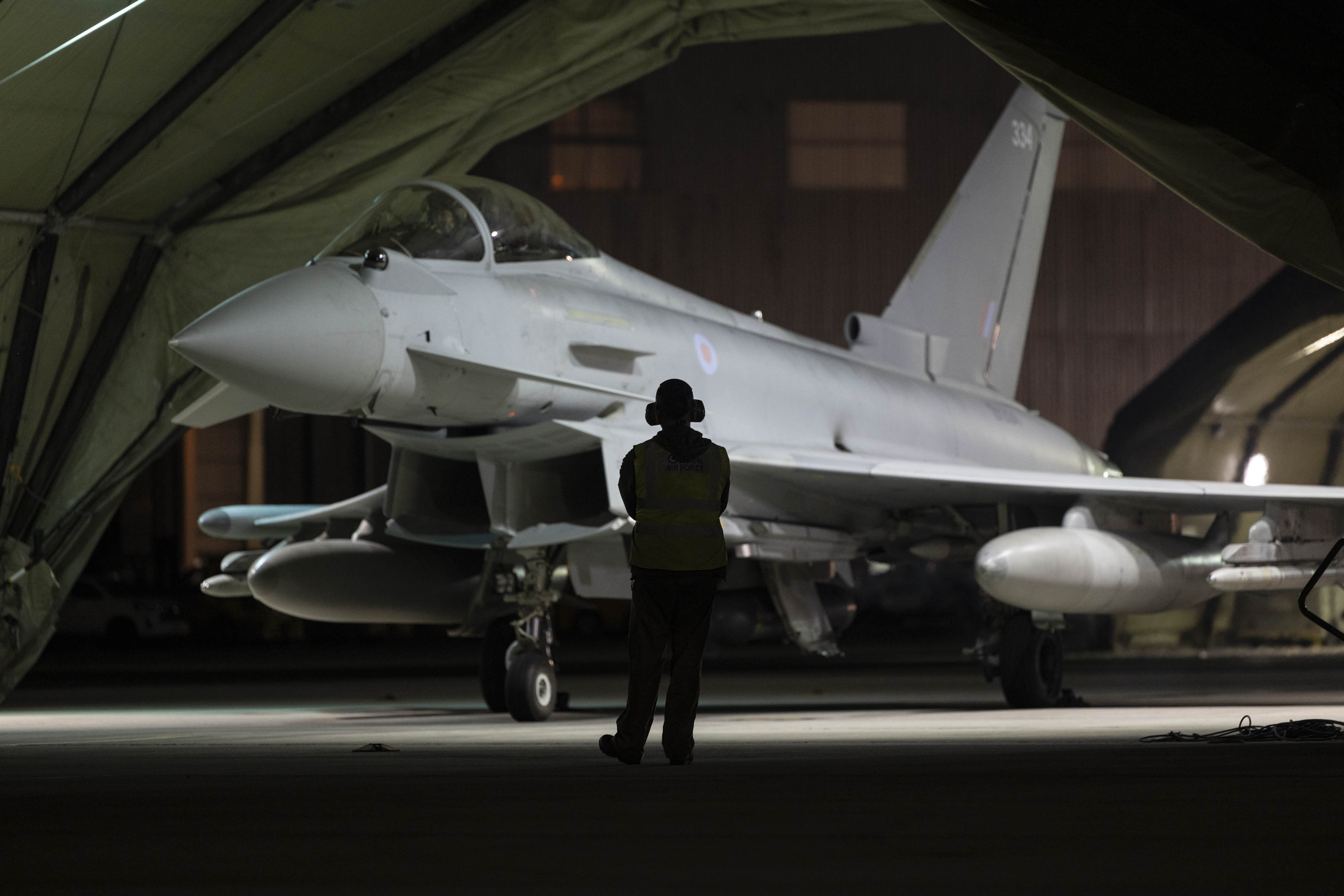 Image of an RAF Typhoon aircraft.