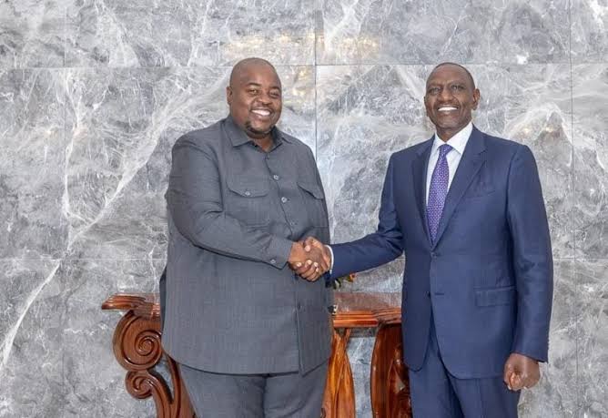 Wicknell Chivayo and Kenyan President William Ruto